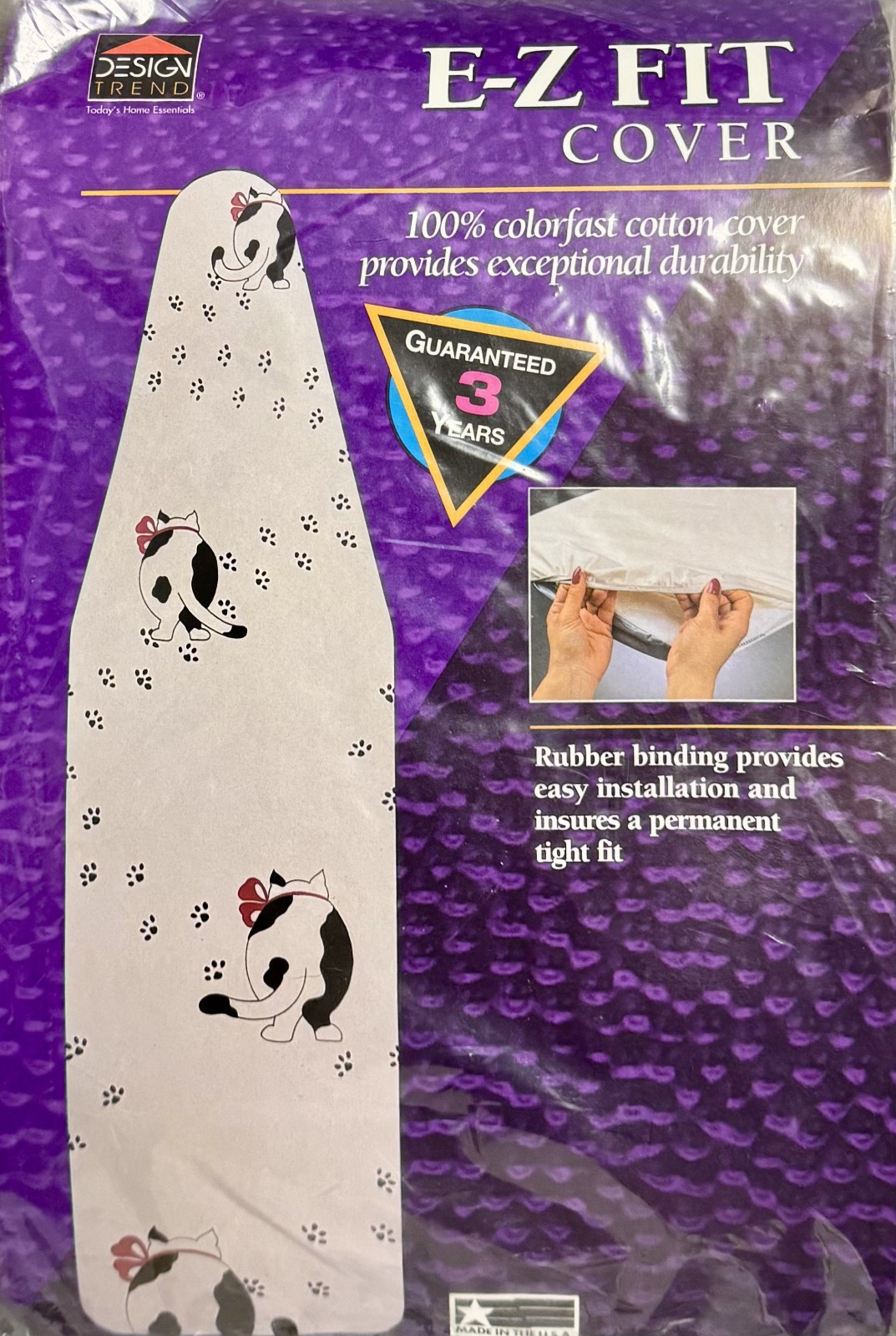 Design Trend Today’s Home Essentials E-Z FIT Ironing Board Cover Paw Prints D-3