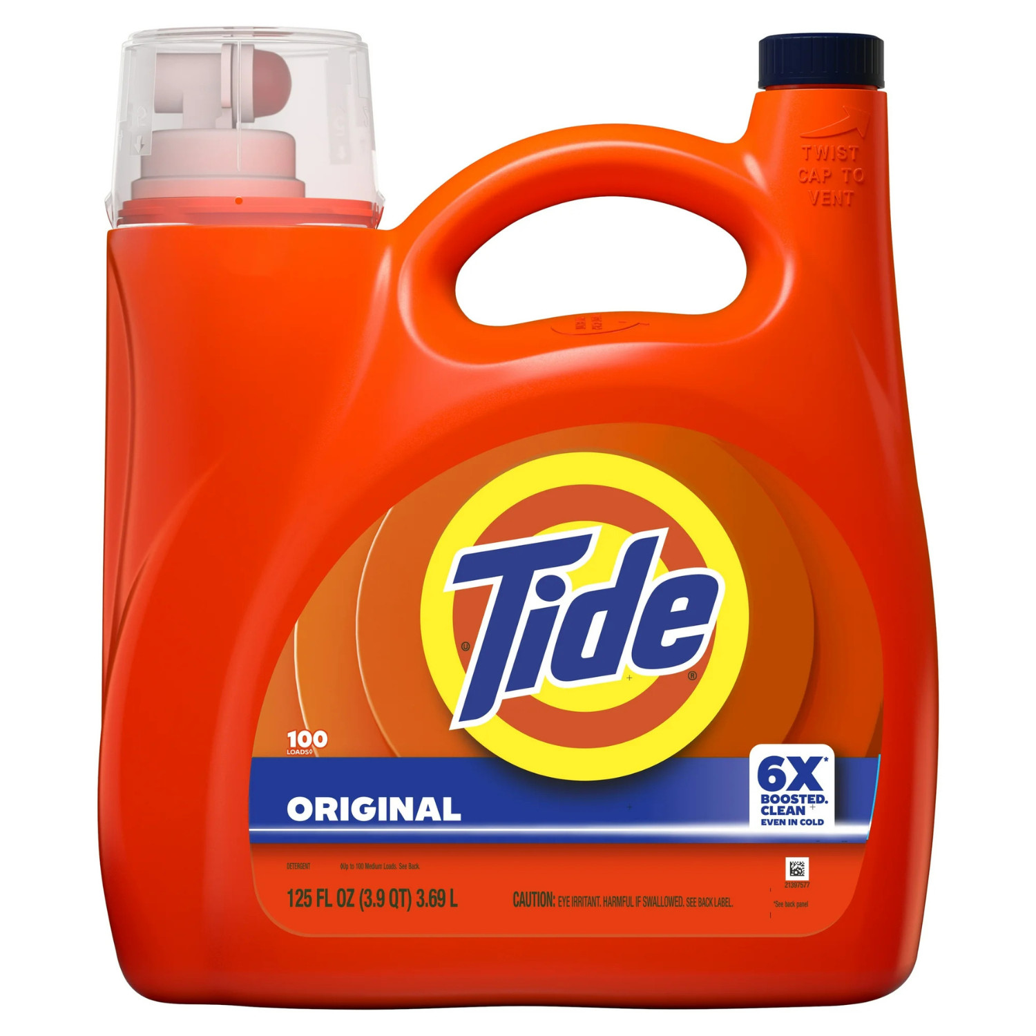 (2 Pack) Tide Original HE Laundry Detergent 100 Loads 125 -fl oz