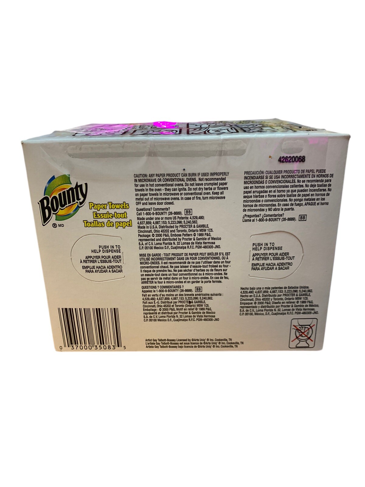 Bounty Paper Towels 40 Two-Ply Sheets 11″x8.2″ In Box Bathroom Teddy Bear 2000