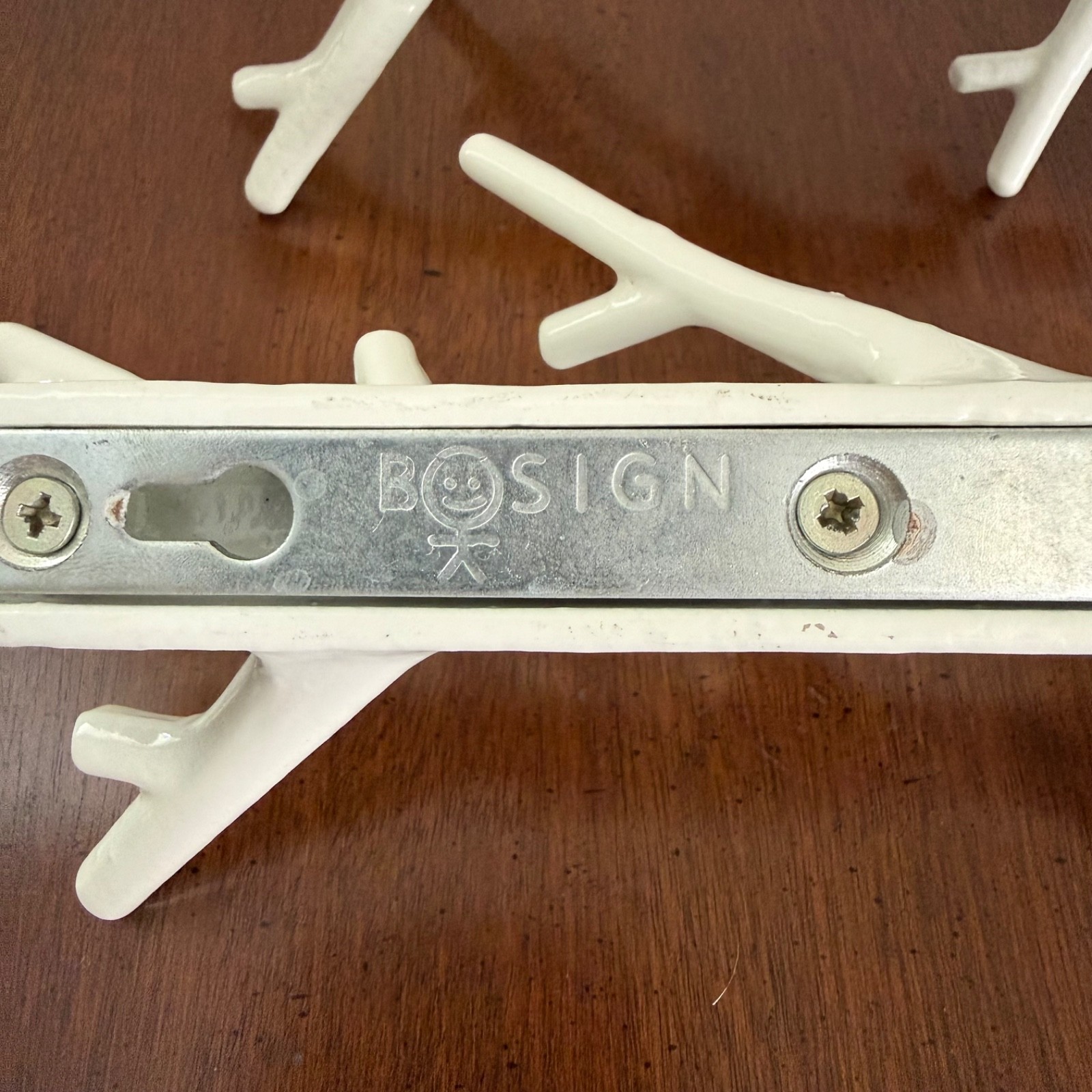Bosign Branch™ Hook M White Solid Cast Iron Wall Hooks Modern Decor 6.5 Inches