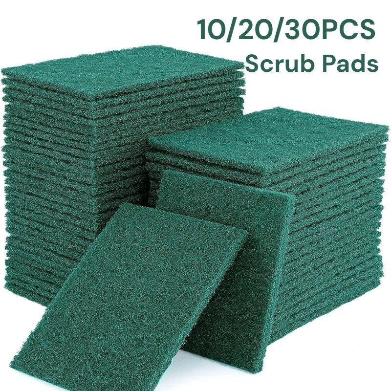 10/20/30 Pcs Scrub Pads Household Kitchen Oil Removal Dishwashing Pads – NEW