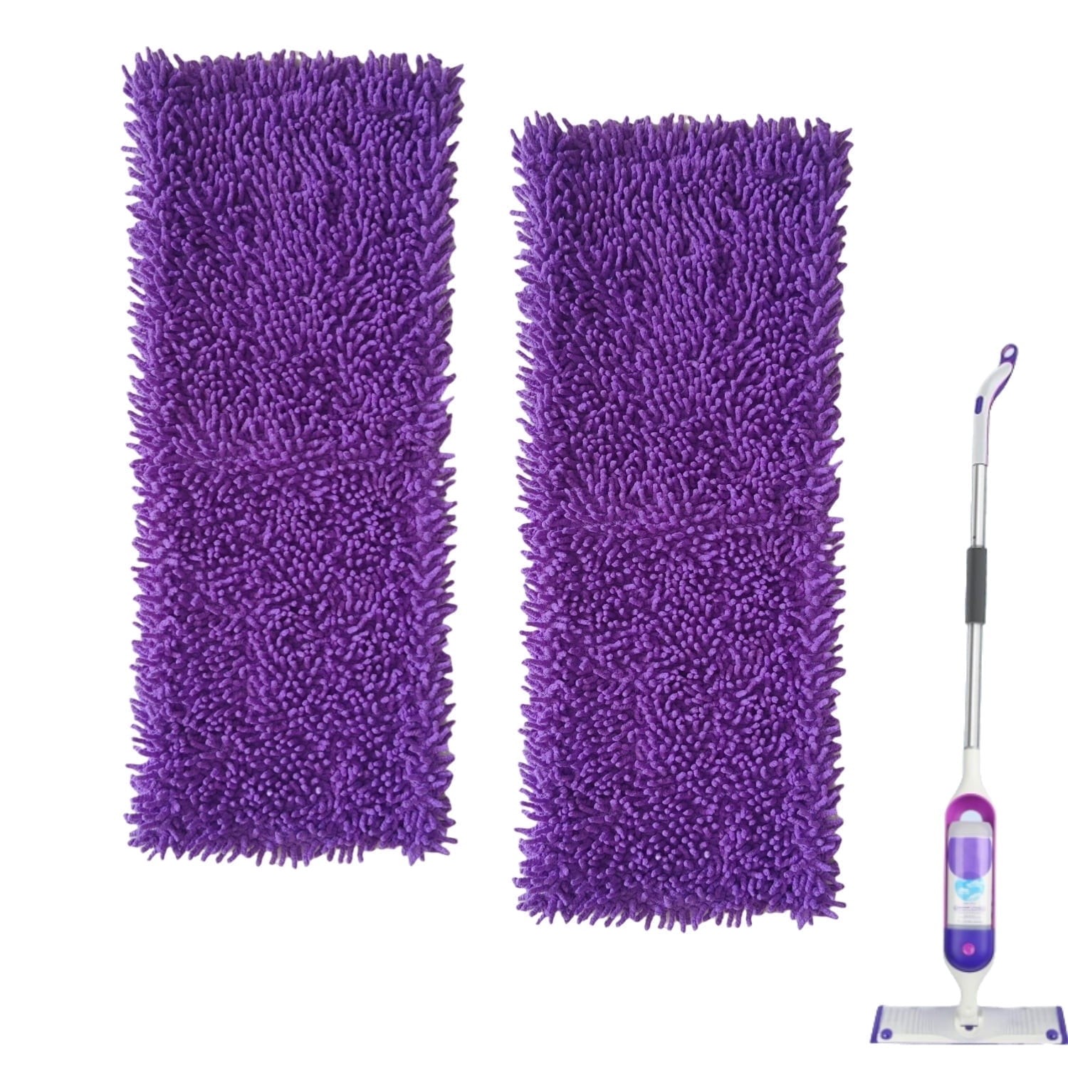 2~4 Pack Reusable Power Mop Washable Microfiber Pads Fit For 13″-15″ Mops