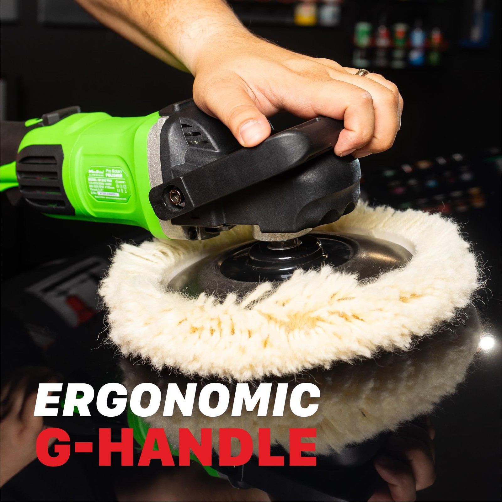 Maxshine M1300 Pro Rotary Polisher – 7” 1300W Car Buffer Removal, Glossy Shine