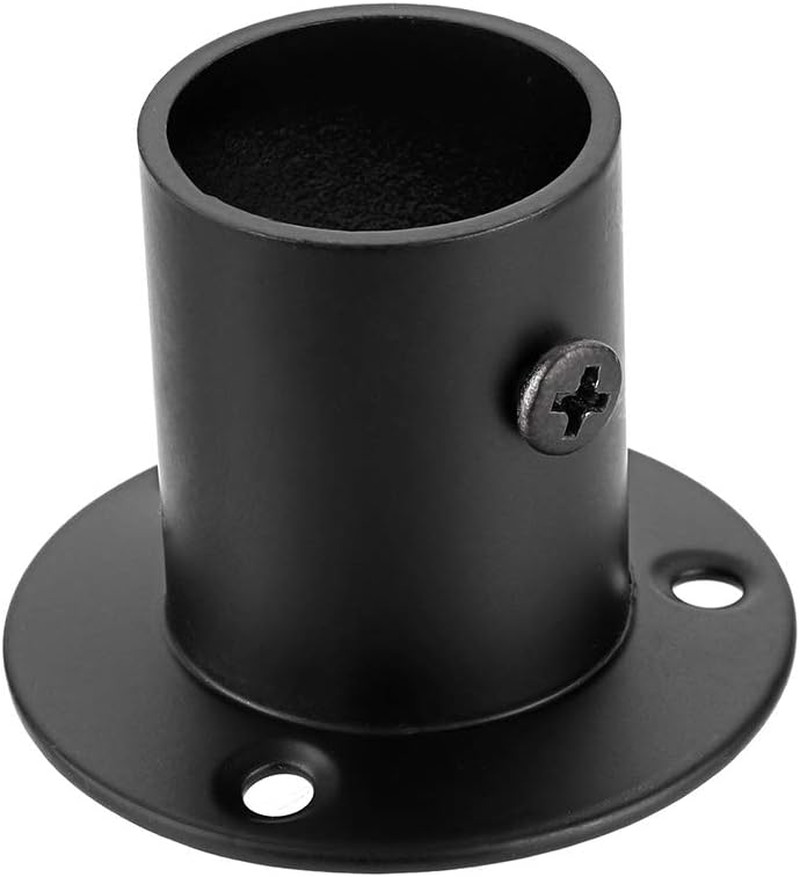 Ownmy 4 Packs Stainless Steel Pole Sockets Flange Rod Holder, Wall Mount Pipe Br