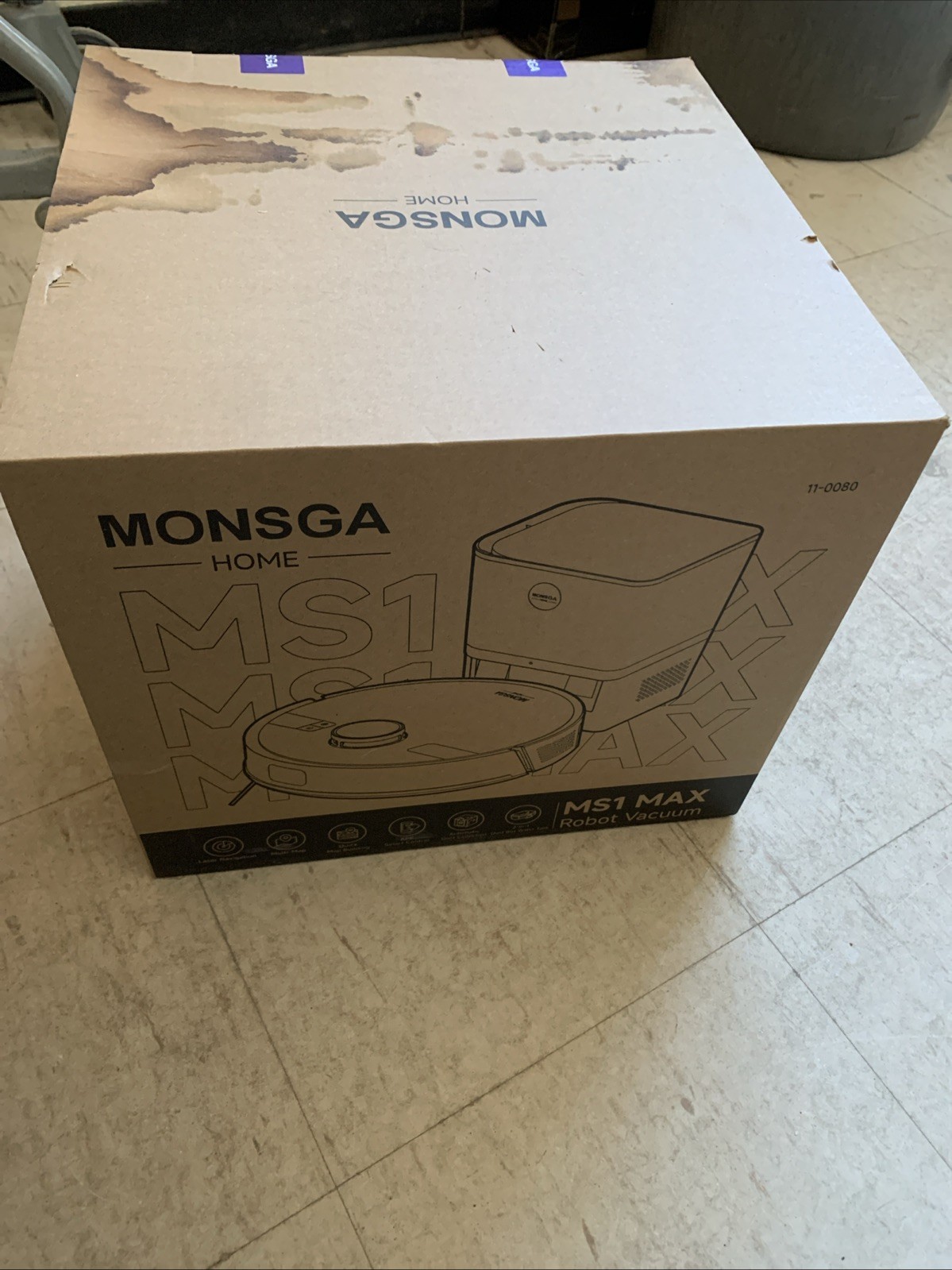 MONSGA MS1 Max Robot Vacuum Cleaner with Mop Function, 3.5 L Vacuum Cleaner