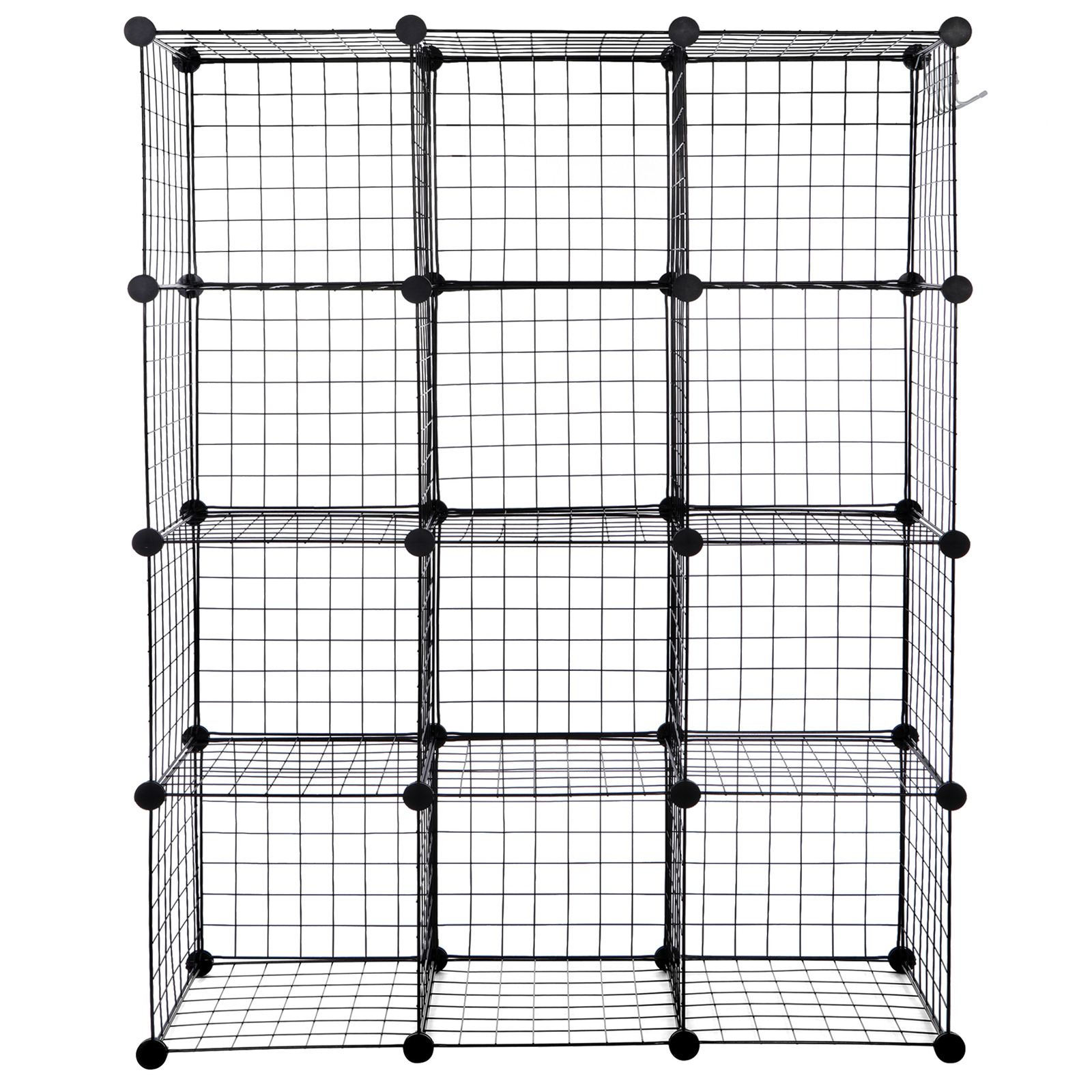 12-Cube Storage Shelf Wire Cube Storage Organizer DIY Closet Cabinet Indoor