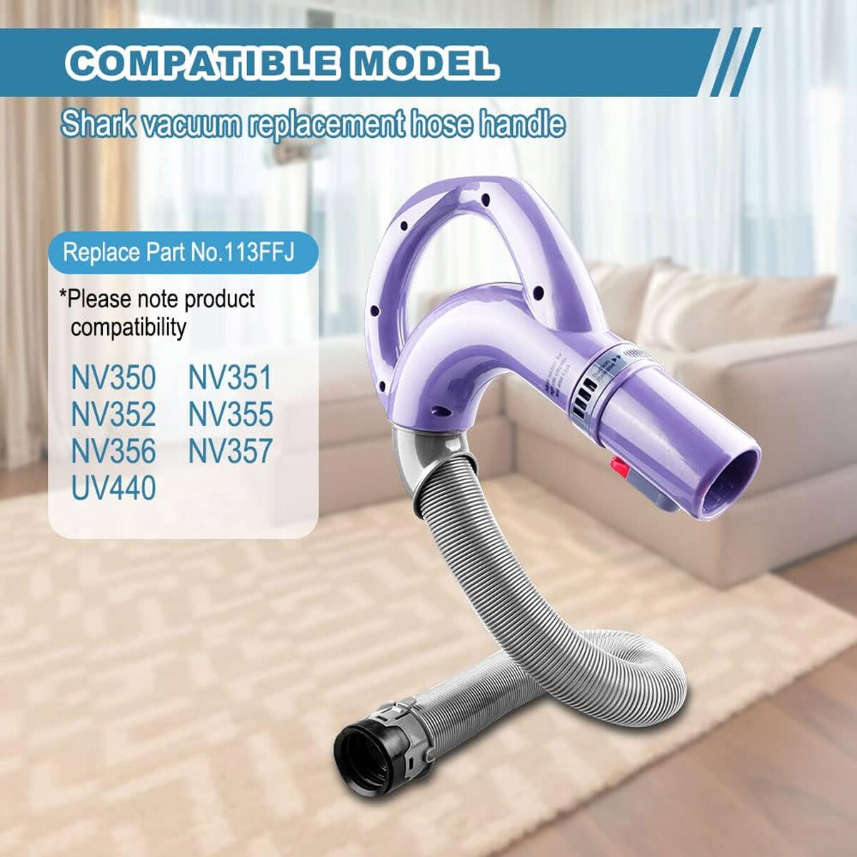 113FFJ Replacement Hose Handle for shark NV350,NV351,NV352,NV355, NV356, NV357