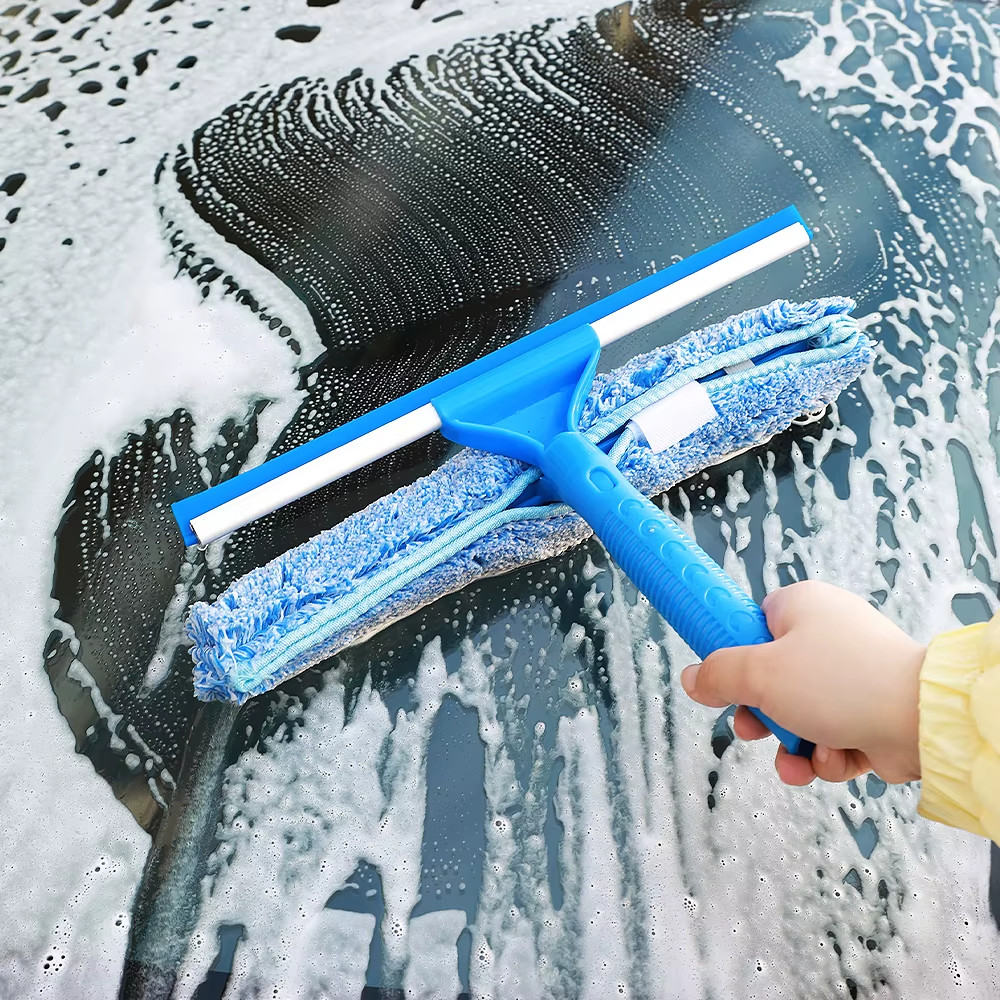 14 In 2-in Window Cleaner Squeegee & Scrubber Combi