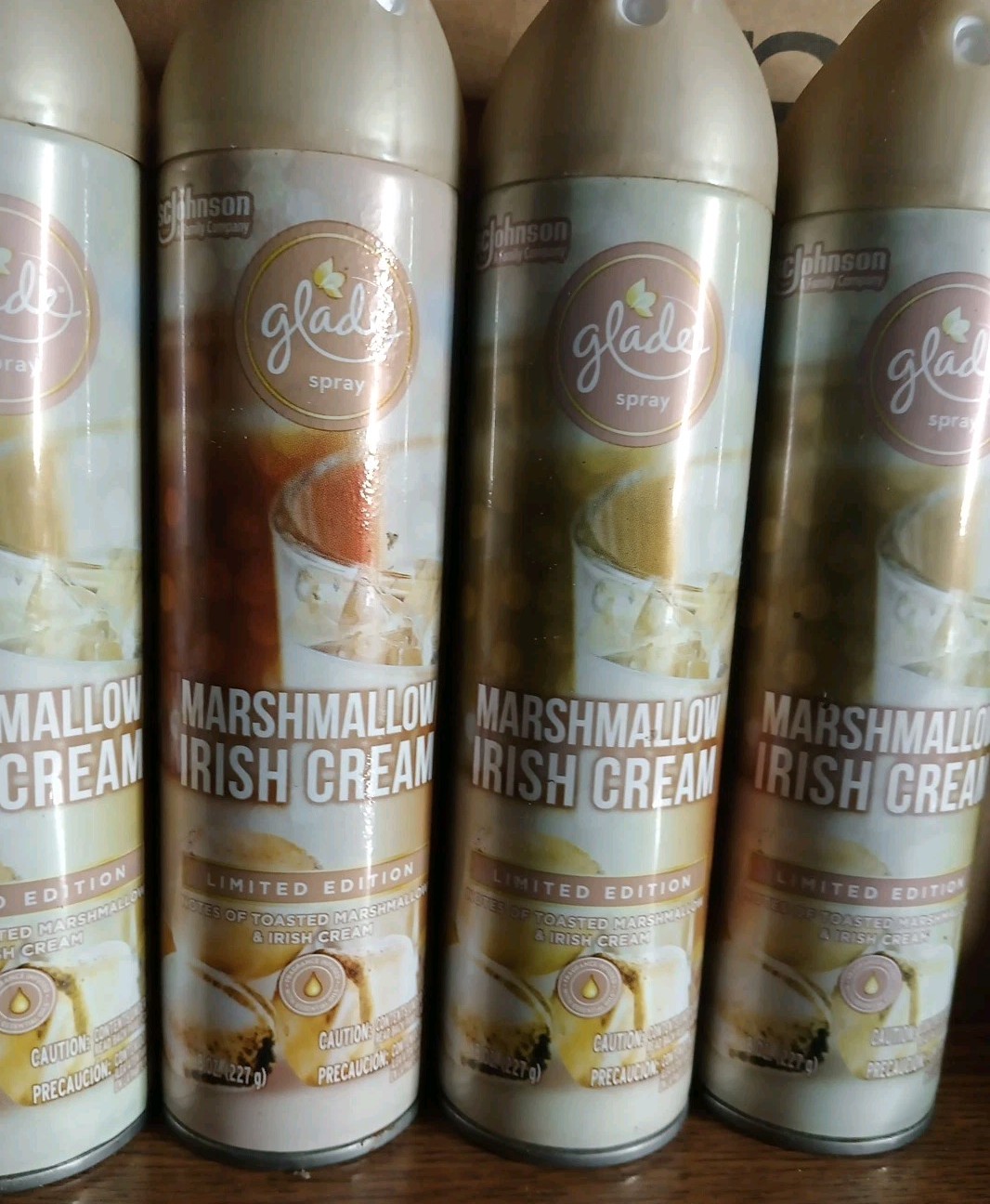 4 Glade Limited Edition MARSHMALLOW IRISH CREAM Automatic Air Freshener Sprays