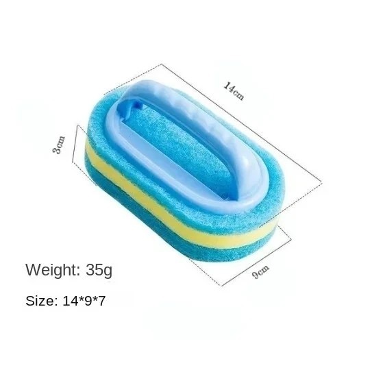 Handle Cleaning Brush with Sponge for Kitchen Bathroom Dish Tub Scrubbing Tool