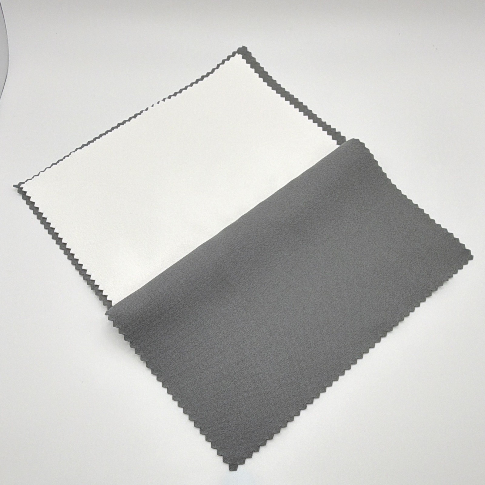 6”x8” Dark Gray & White Jewelry Cleaning/Polish Cloth | Gold, Silver, Platinum