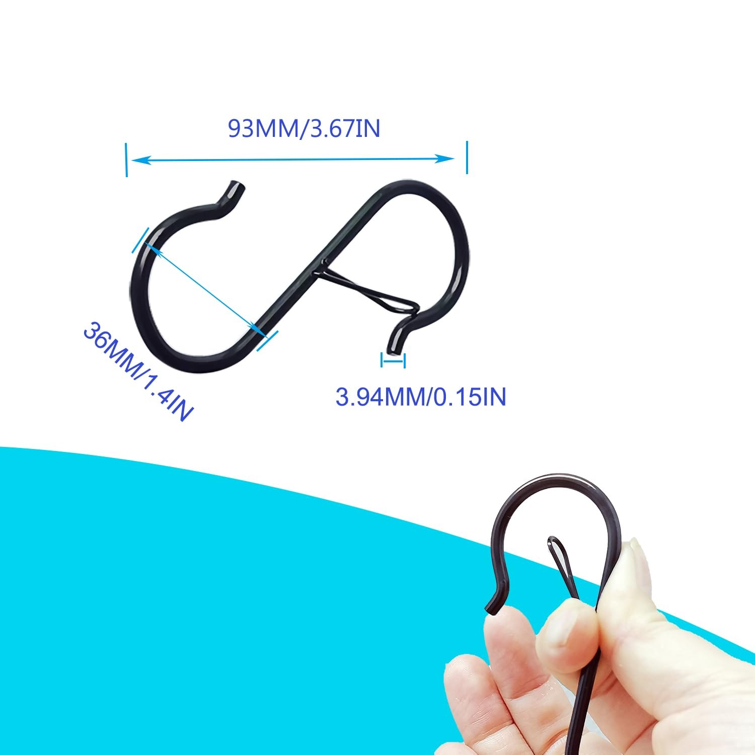 15 Pack S Hooks for Things Hanging, 3.5 inch Heavy Duty Metal S Hooks with Sa…