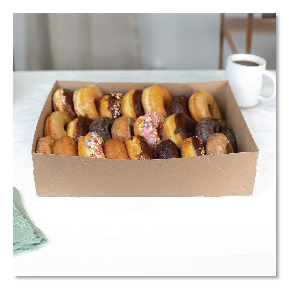 SCT 1268 13.5″ x 9.88″ x 3.38″ Kraft Paper Donut Trays – Brown (150/CT) New