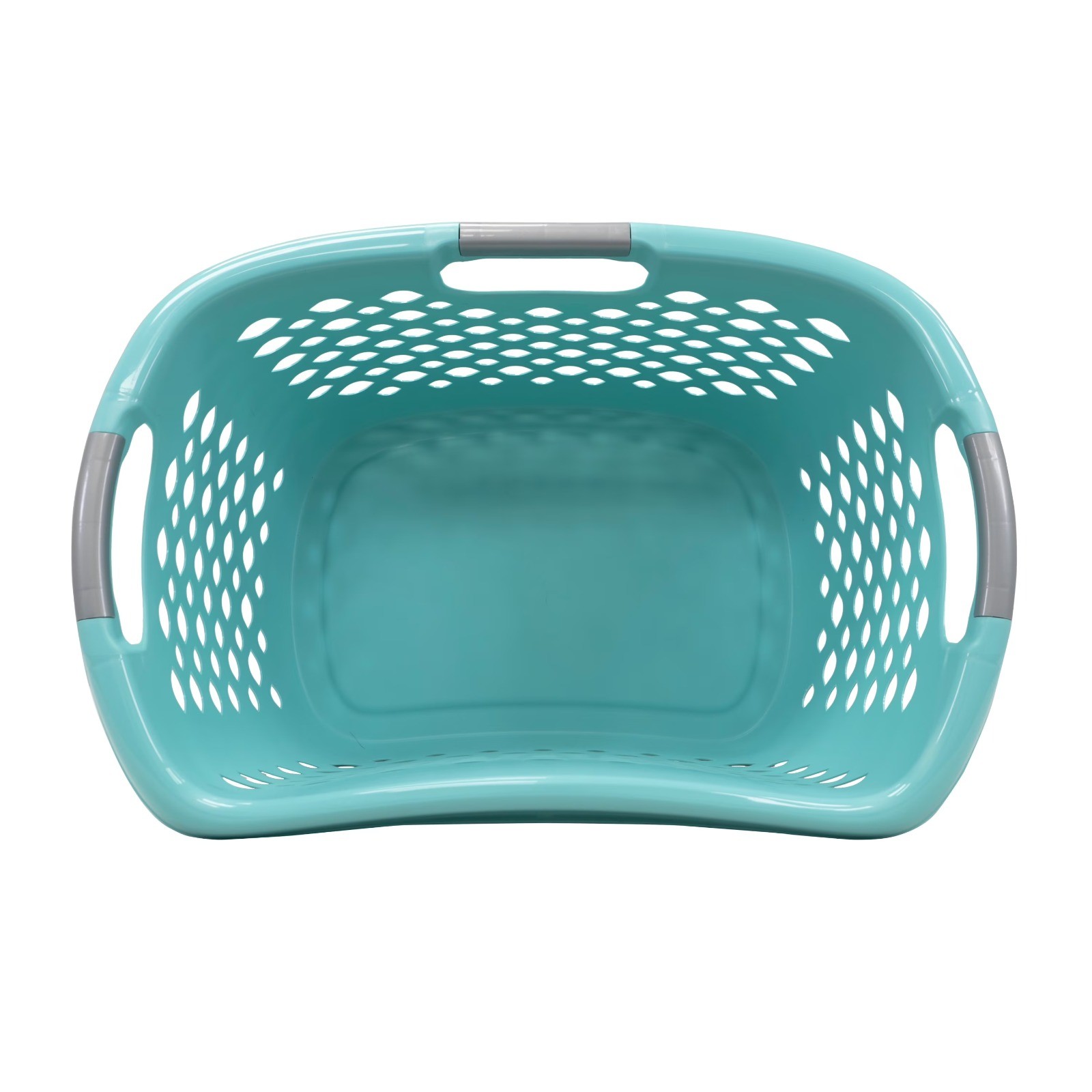 Large Plastic Laundry Basket with Comfort Grip Handles Lightweight Durable