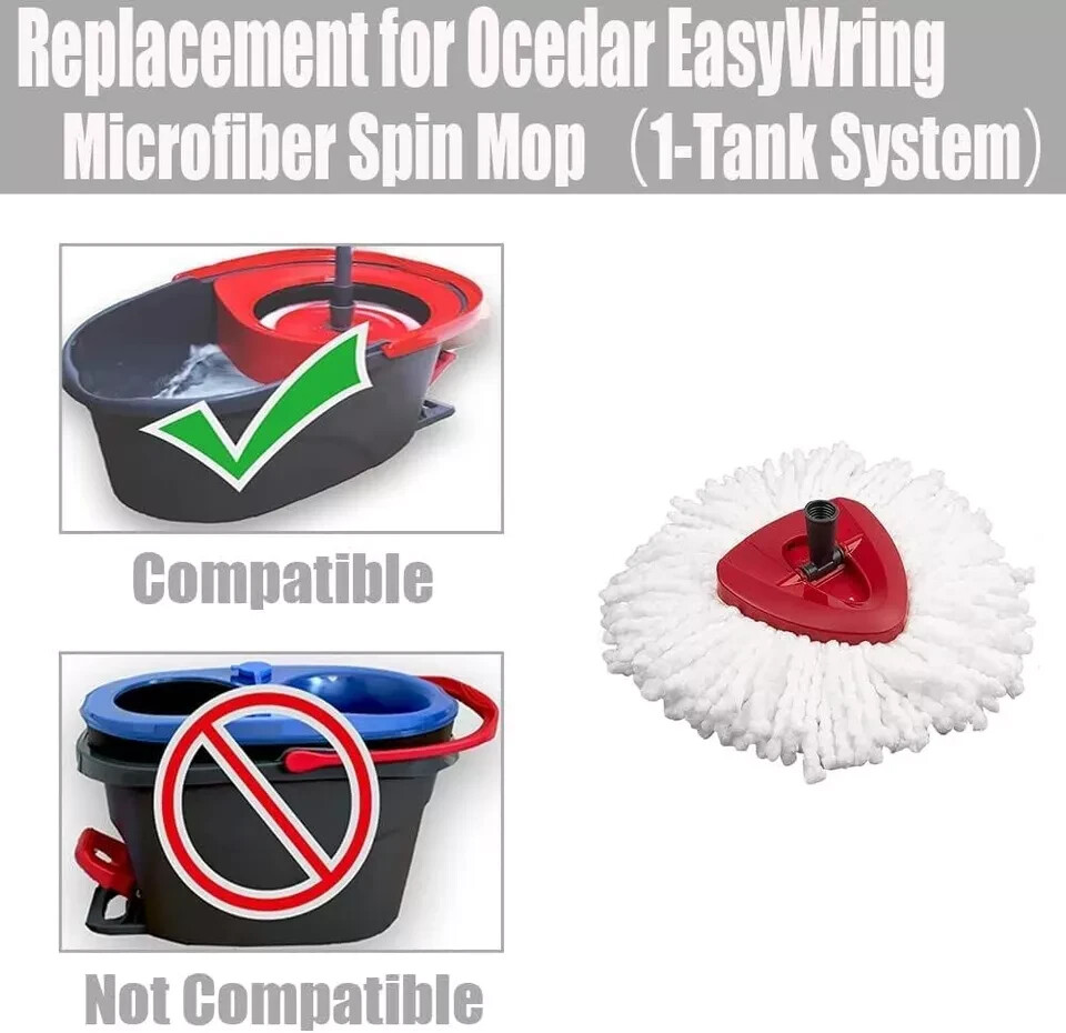 Mop Replace Head for O Cedar EasyWring Spin Mop Replacement Head Handle New