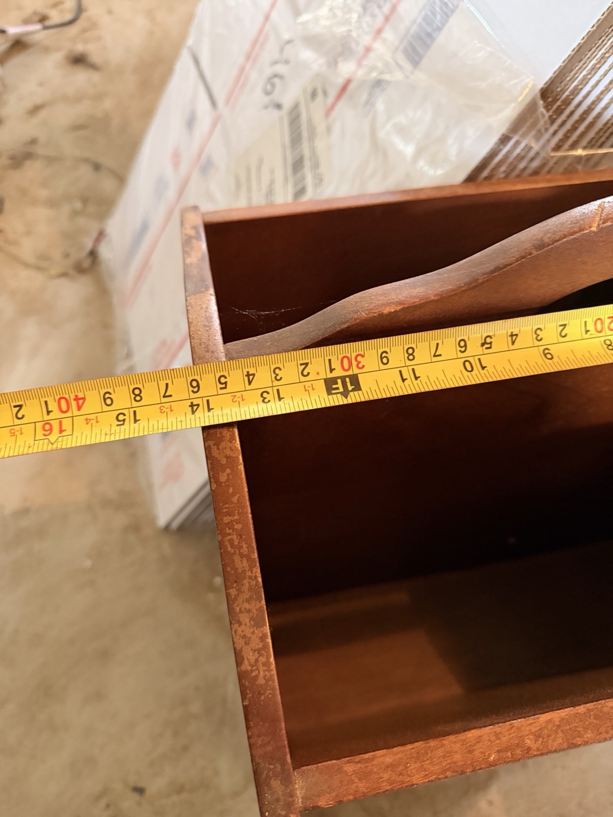 Vintage Solid Wood Large Sturdy Magazine Rack