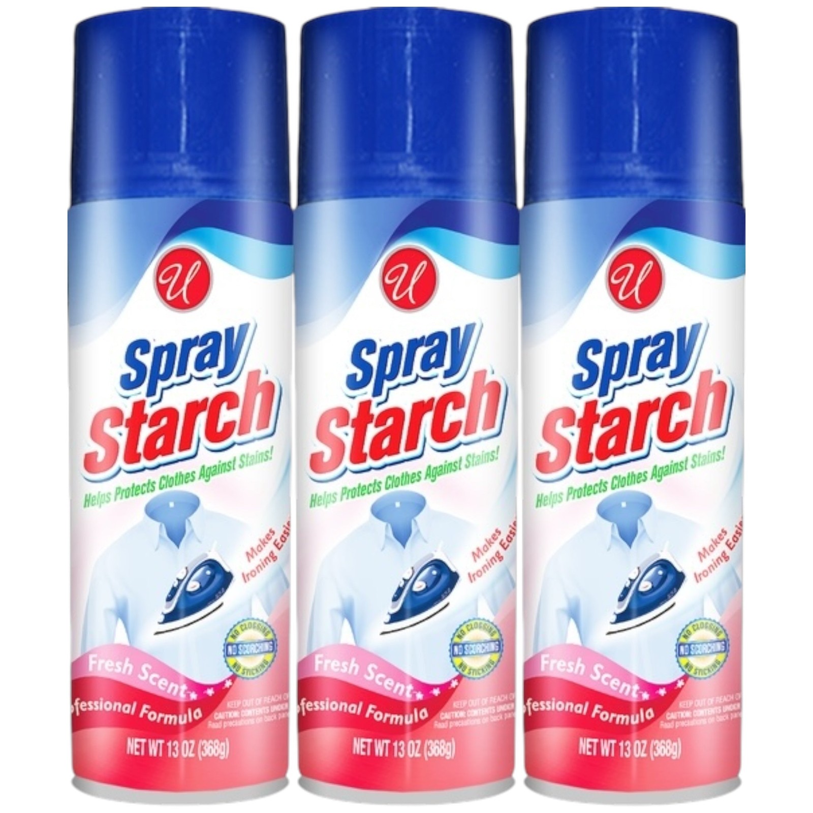 Professional Formula Spray Starch – Fresh Scent, 13oz. (Pack of 3)