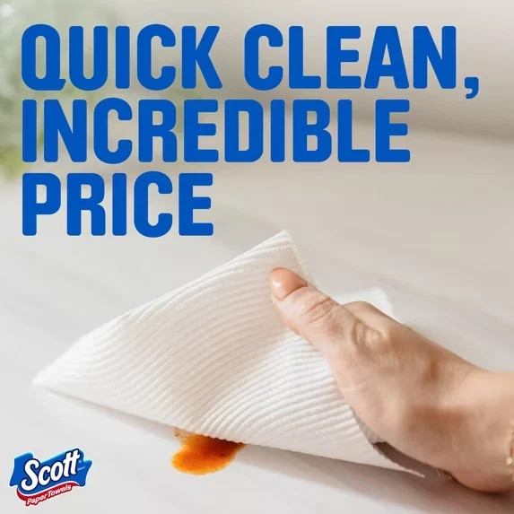 NEW Scott Paper Towels Bulk 24 Regular Rolls 12 Double Rolls White