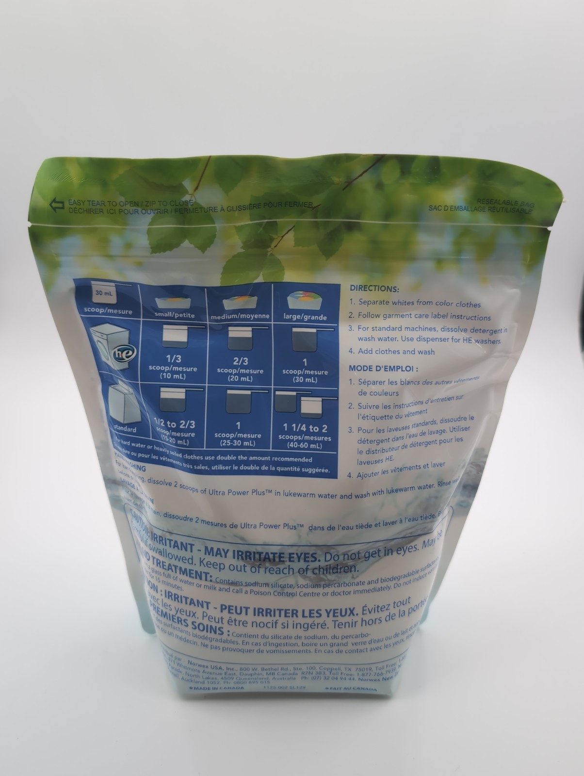 Norwex Ultra Power Plus Laundry Detergent 1 kg/2.20 lb New
