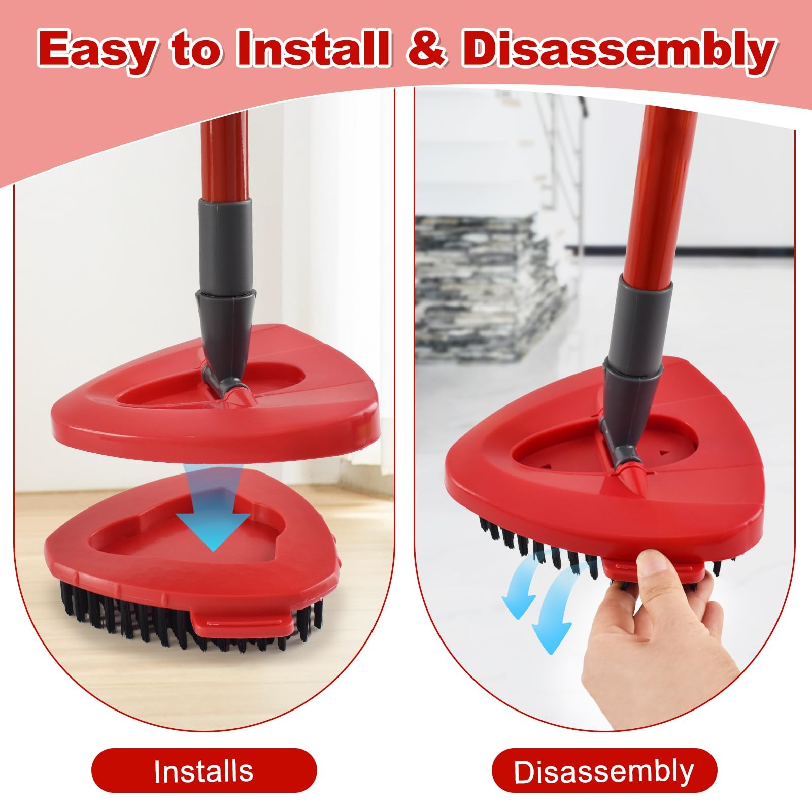 Scrub Brush for OCedar, Scrubber Mop Head Compatible with Ocedar Spin Mop Eas…