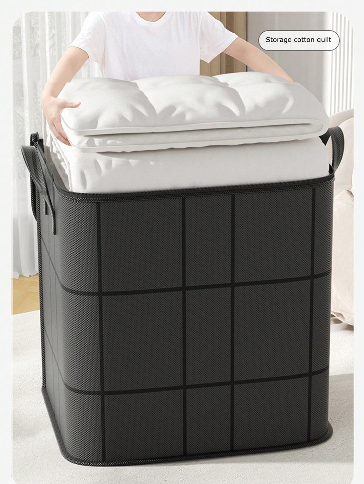 1pc XL Capacity Foldable Clothes Storage Bag, Home Goods,Blanket Dust Cover Bag
