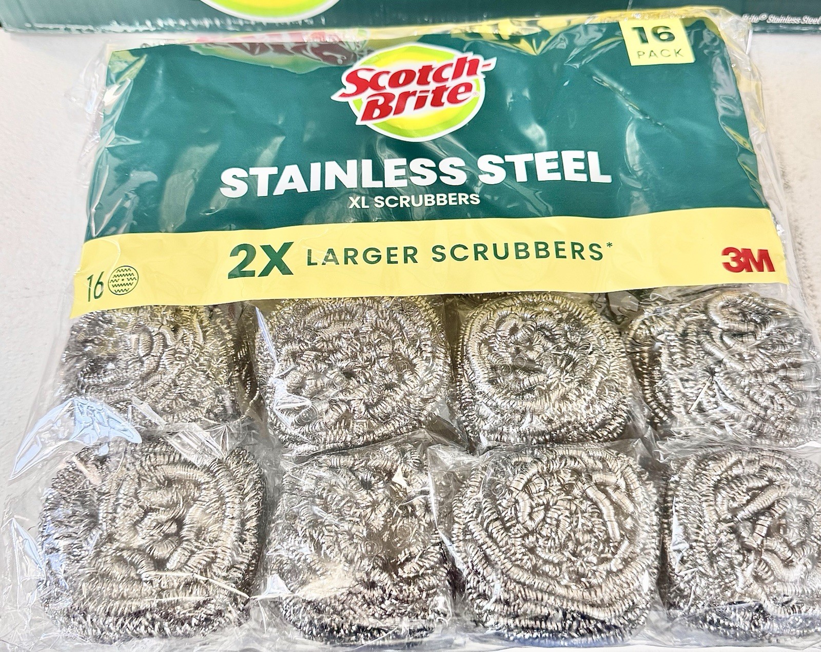 Scotch-Brite Stainless Steel Scrubbers, Durable, Ideal for Uncoated Cookware,…