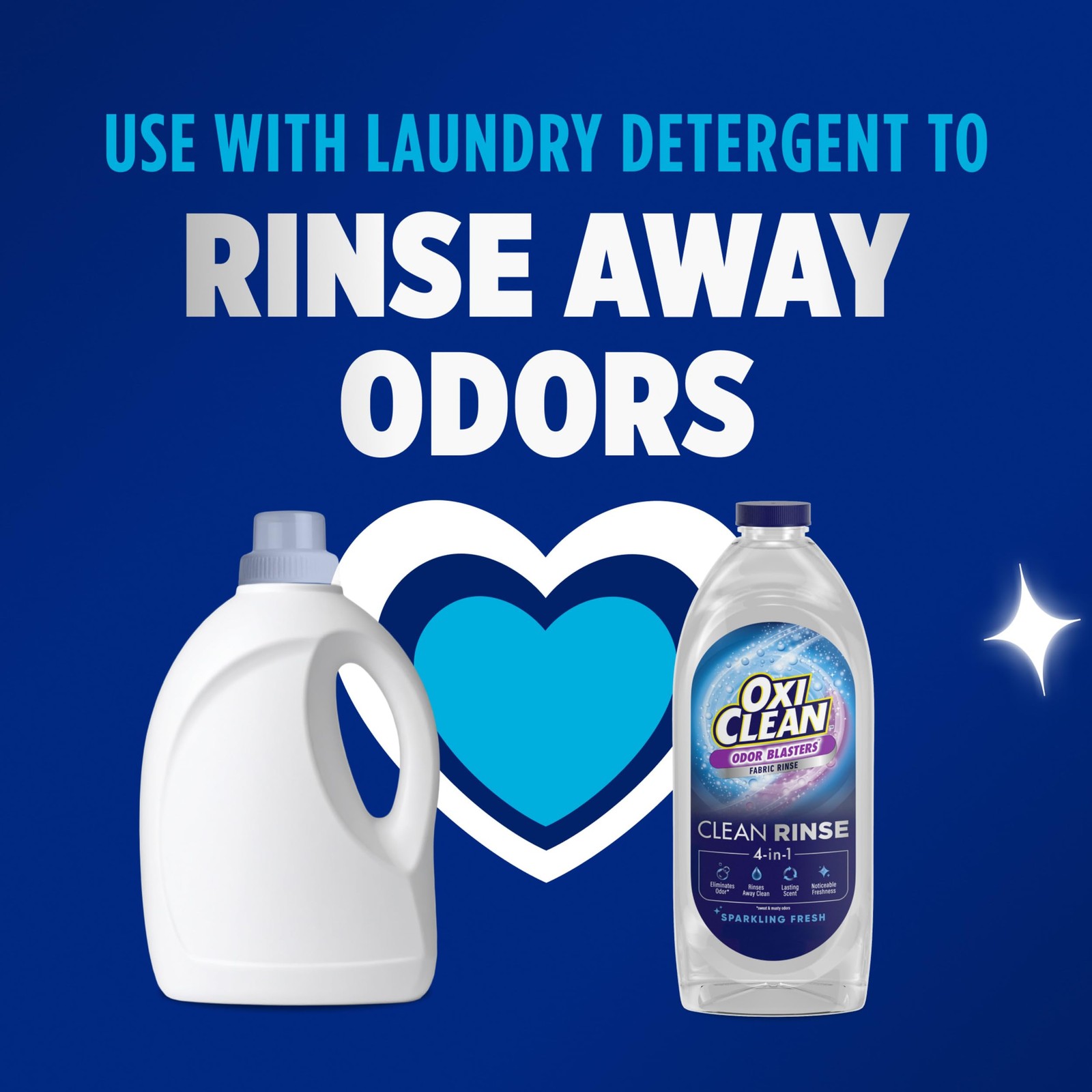 OxiClean Odor Blasters Fabric Rinse, Sparkling Fresh 50 Fl Oz (Pack of 1)