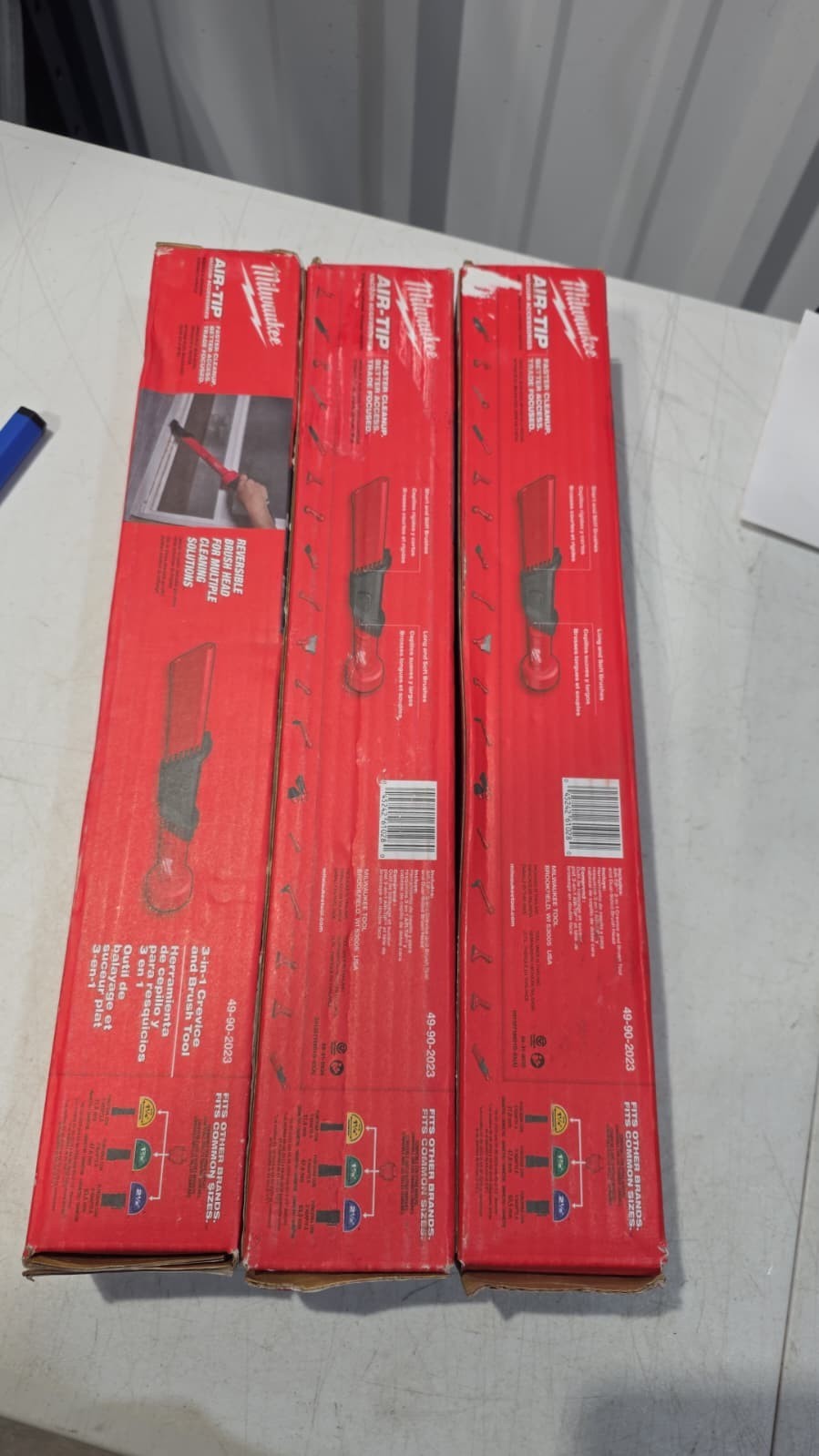 Milwaukee 49-90-2023 AIR-TIP 3-in-1 Crevice/Brush Tool Attachment 4 UNITS