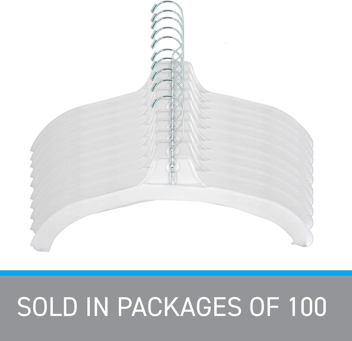 Foam Hanger Covers Pack of 100 White Fits Standard Adult Hangers NO Hangers