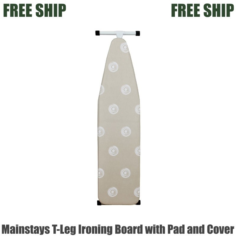 Mainstays T-Leg Ironing Board with Pad and Cover