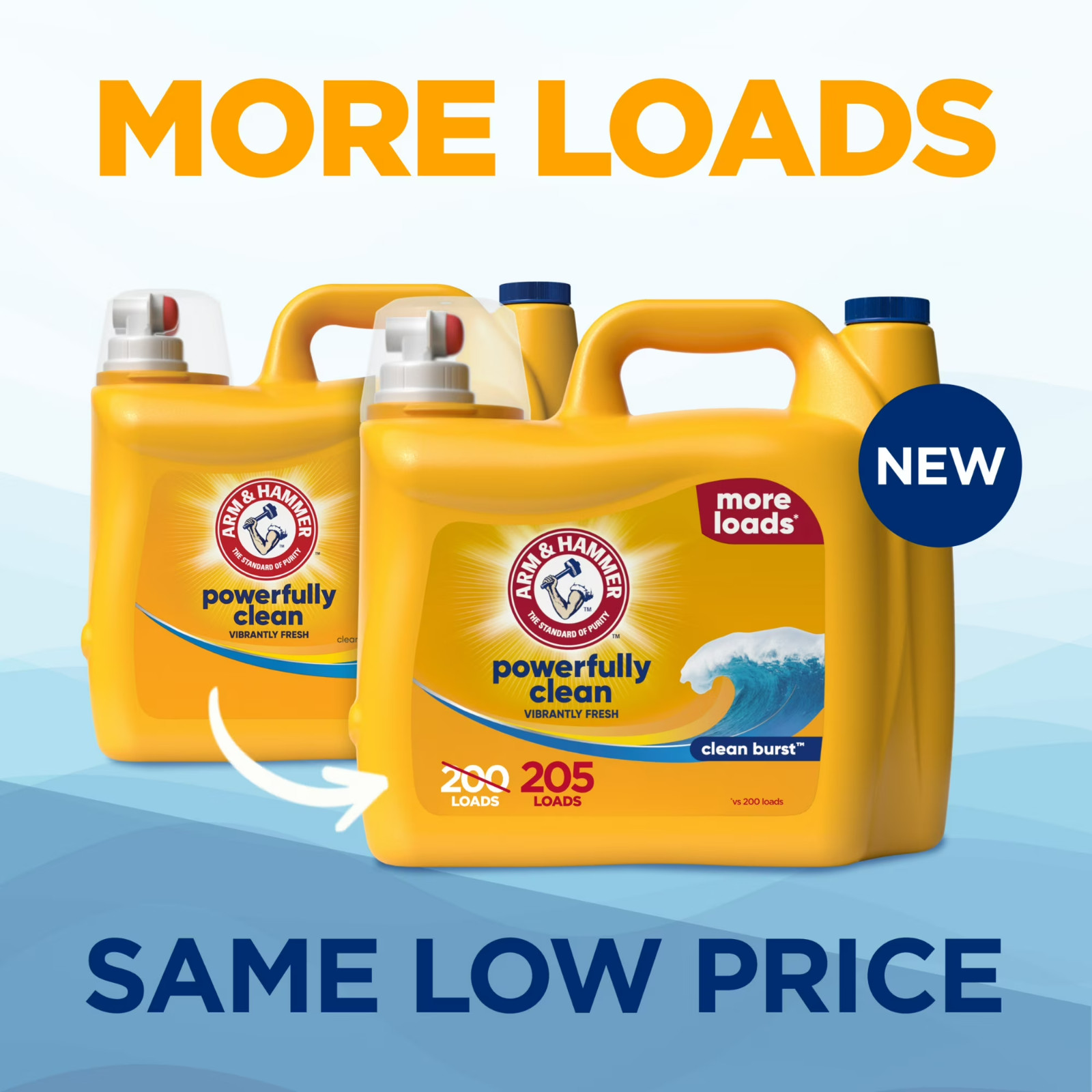 2 Pack ARM & HAMMER Clean Burst Laundry Detergent, 174 fl oz, 174 Loads