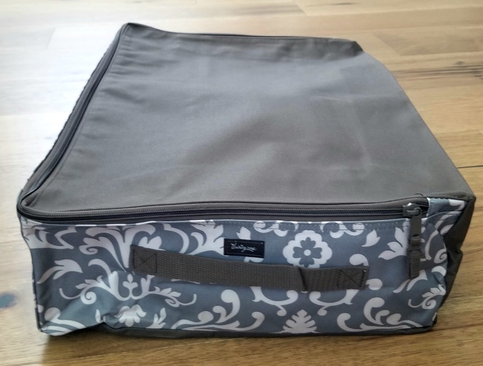 NEW! Thirty One Perfect Fit Organizer Grey Parisian Pop Under Bed Storage Fabric