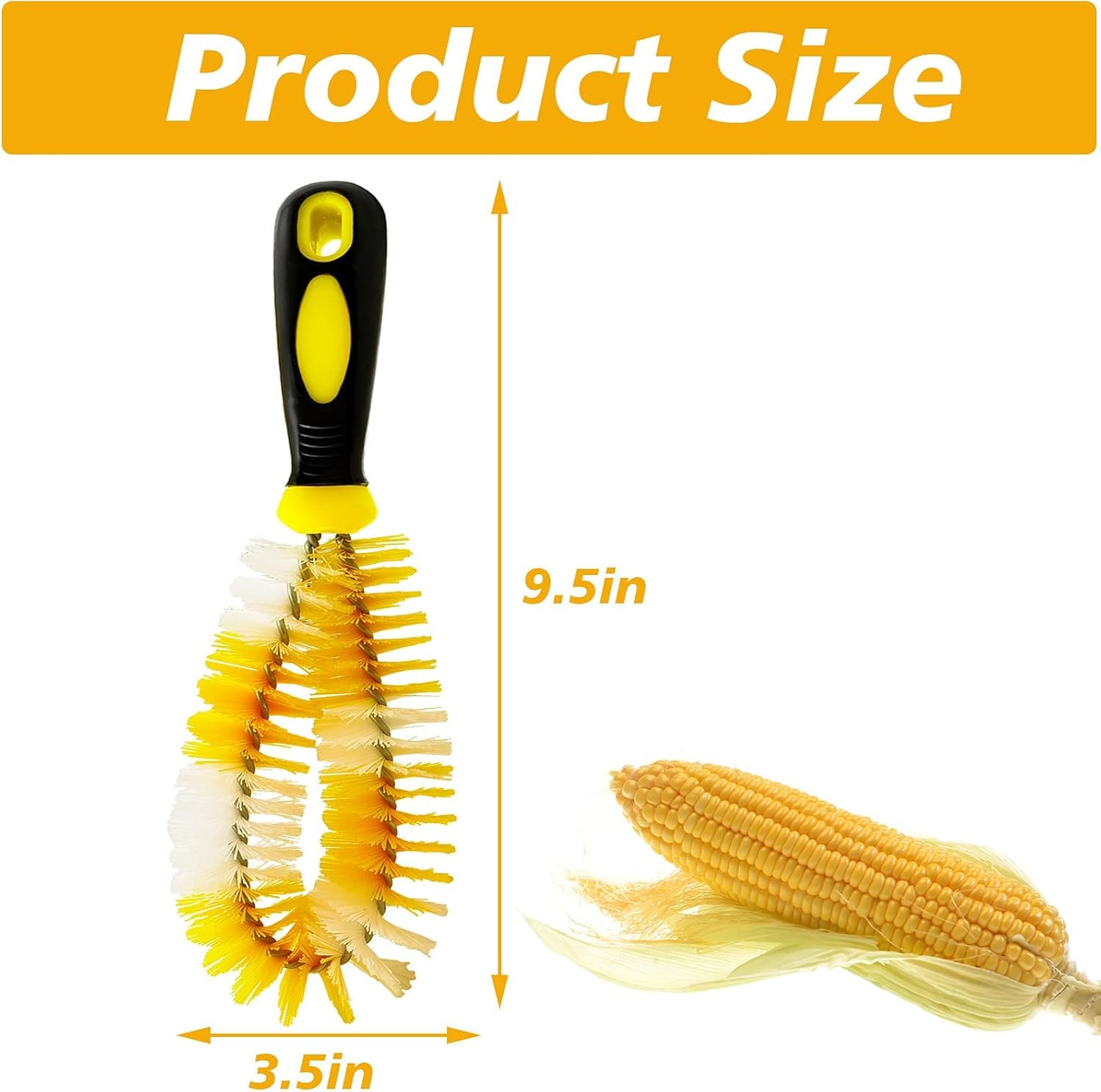 Corn Silk Remover Cleaning Brush for Vegetables with Handle Nylon Bristles Tool