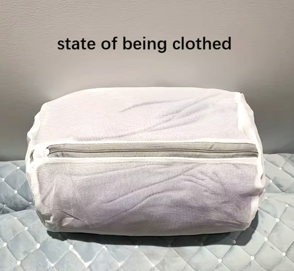 2pcs Mesh Shoe Cleaning Bag Reusable Laundry Protector with Zipper Closure – NEW