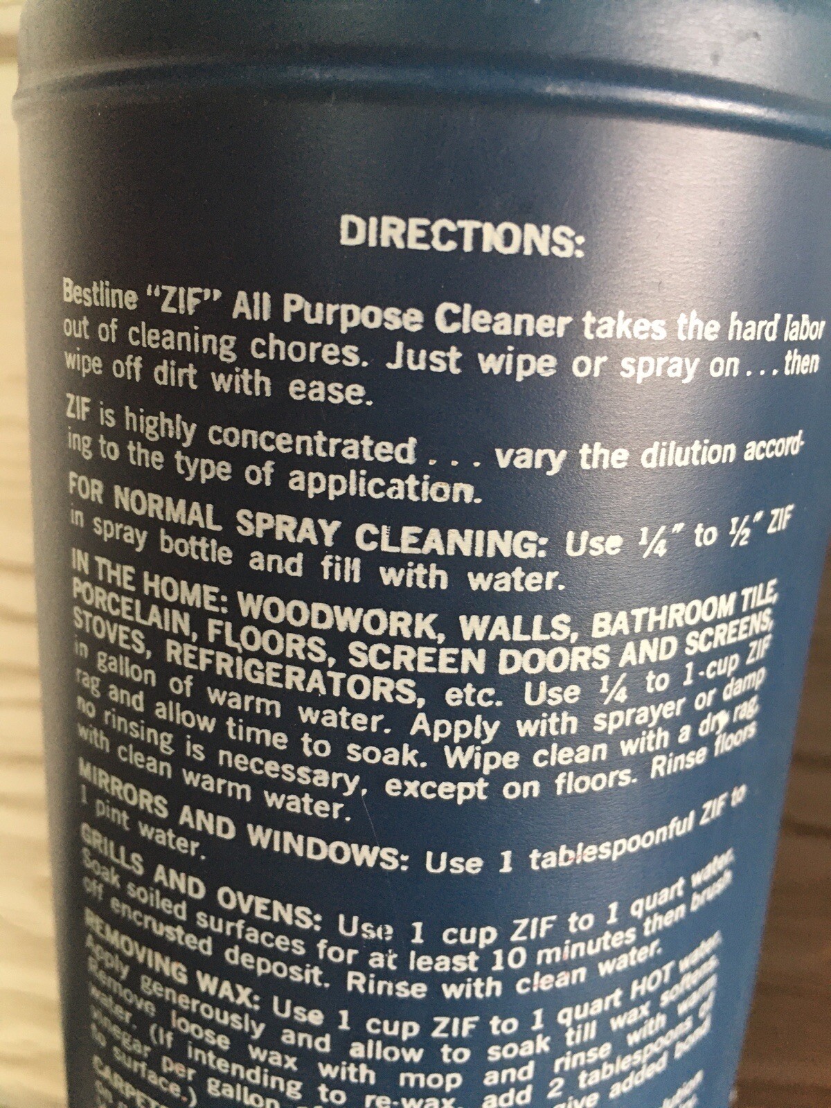 ZIF Bestline Products 32oz Super Concentrate Bio-Degradable All-Purpose Cleaner