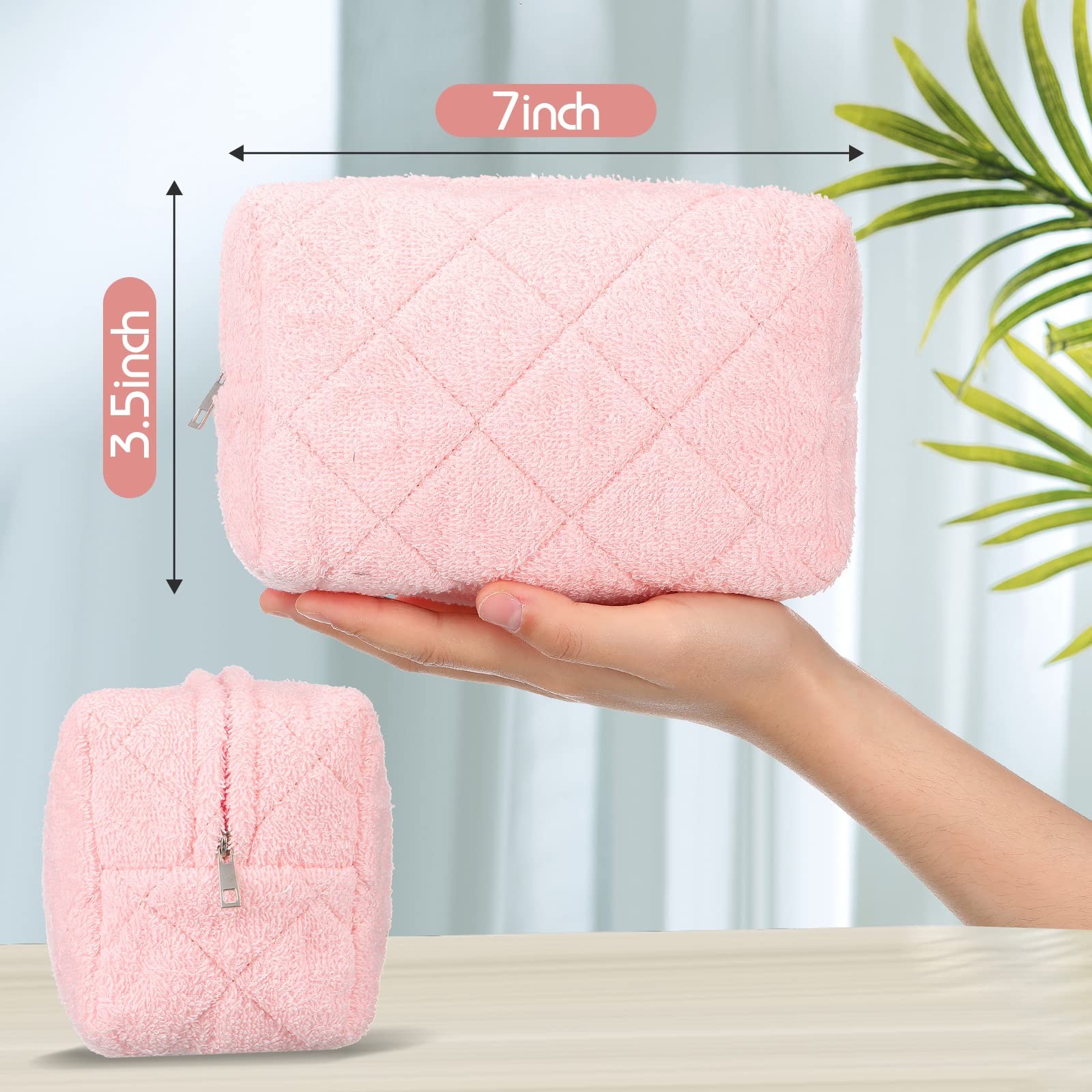 about 7 x 4.5 x 3.4 inches/ 17.8 x 11.5 x 8.5 cm, pink, green, yellow, blue
