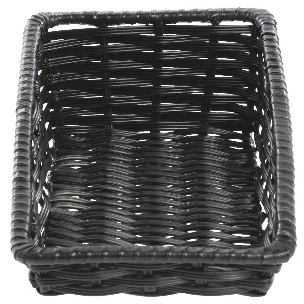 HUBERT® Black Storage Basket Tapered – 7 1/2″L x 14″D x 1 1/2″ to 4″H