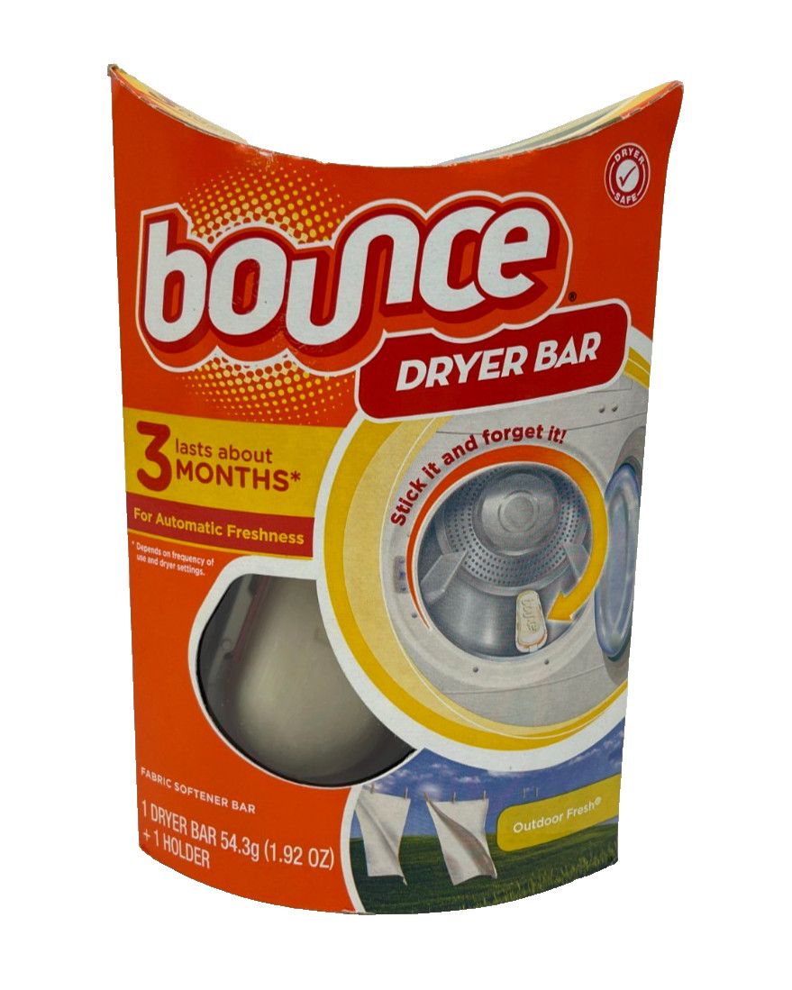 1-Bounce Fabric Softener Bar 3 Month New Sealed Vtg 2010Outdoor Fresh