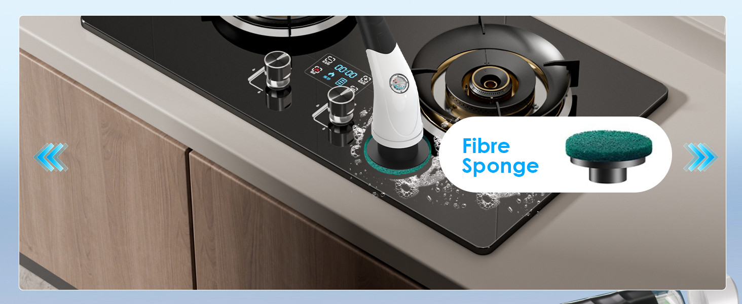 Electric Spin Scrubber, Cordless Cleaning Brush with 180 Min Runtime, 3-Speed, 7