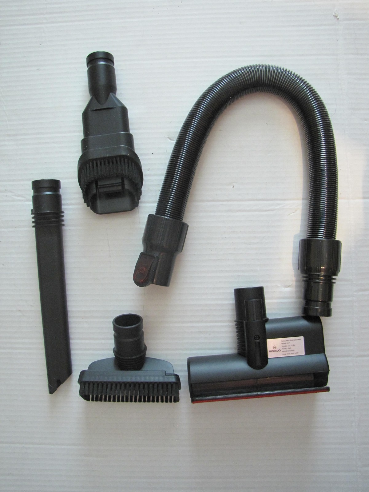 MOOSOO Vacuum Cleaner Attachments Tool Kit 6pc Black Brushes Hose K17 Parts