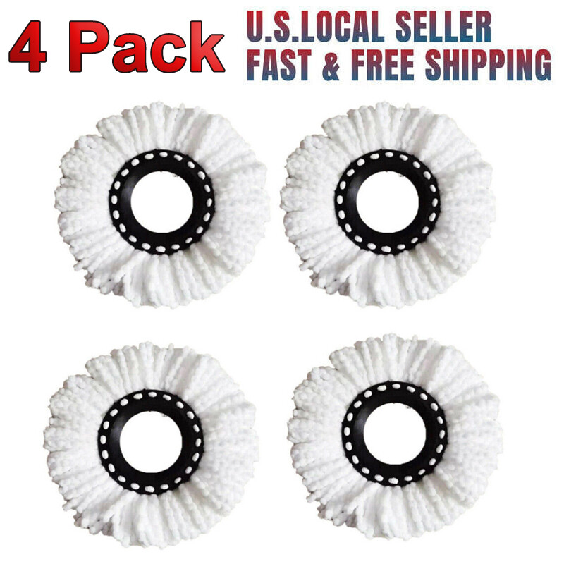4pcs Replacement Microfiber Mop Head Refill For Spin Mop 360° Easy Cleaning Tool