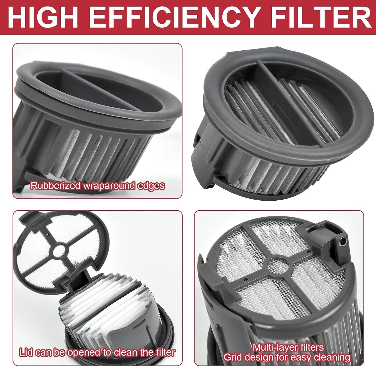 Brush Rollers and Filters Compatible with Dreame H14/H14 Pro Vacuum Cleaner |…