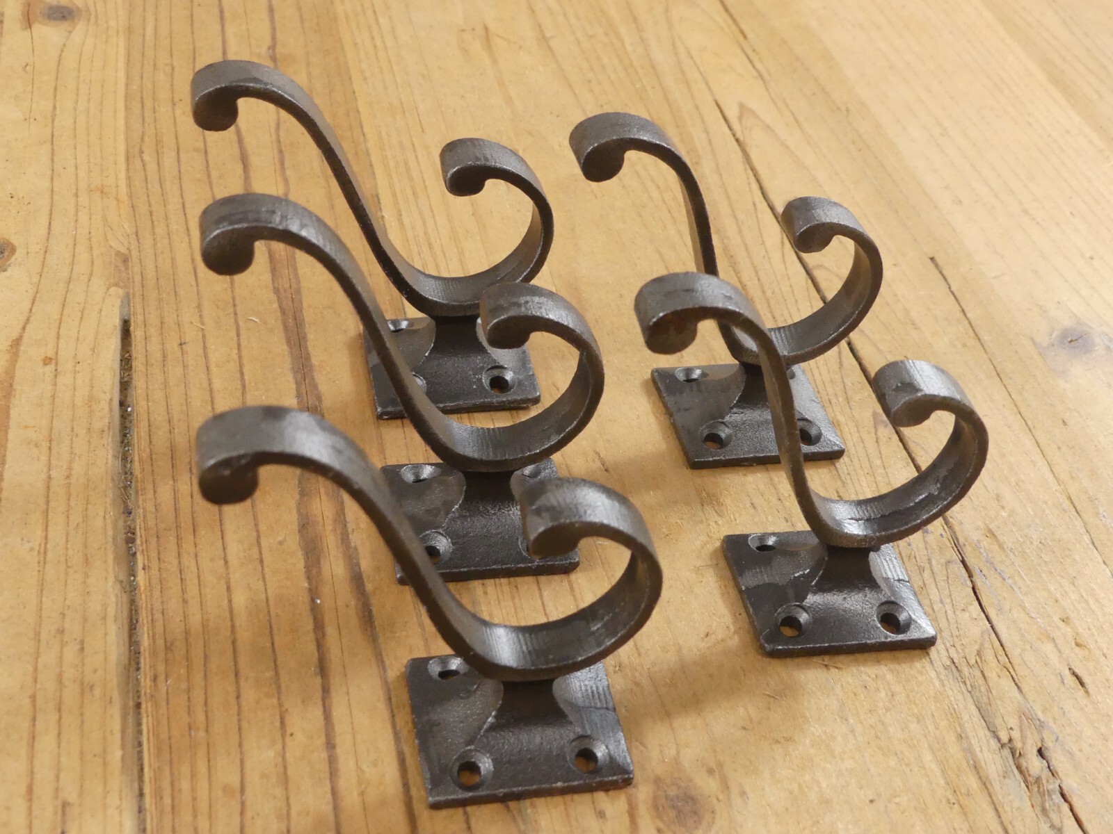 5PCS Cast Iron Vintage Style Coat Hooks Hat Hook Rack Hall Tree Restoration