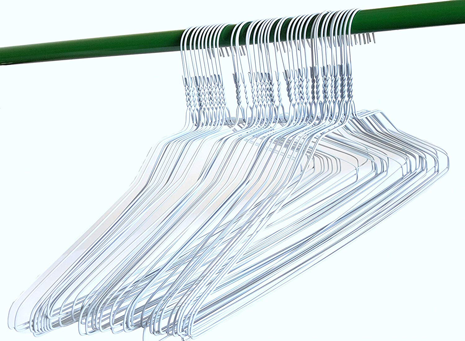500 Shirt Wire Hangers 18 inches White 14.5 Gauge Shirt Hangers Laundry Hanger
