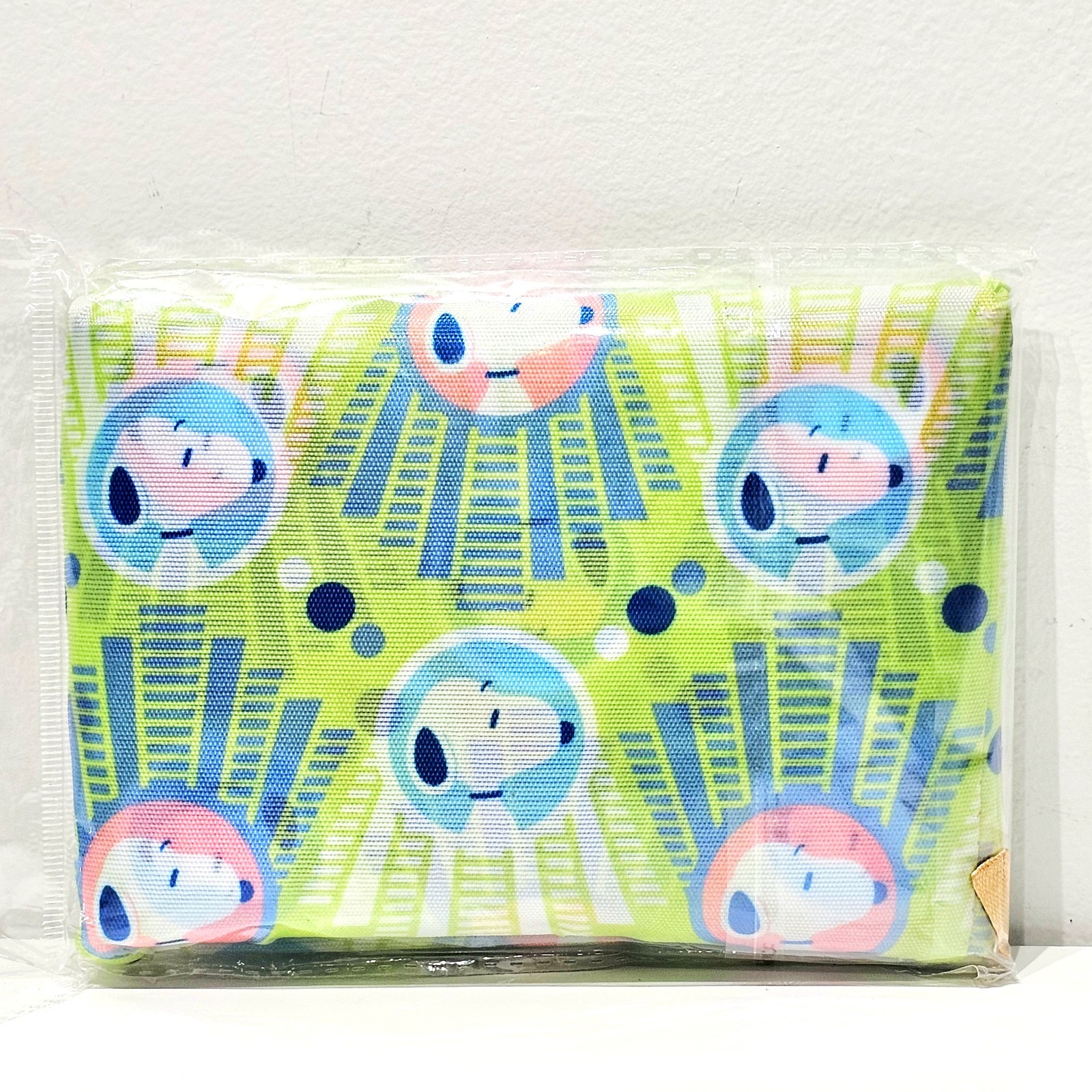 Snoopy Mint Green Eco Foldable Large Shopping Nylon Reusable Grocery Tote Bag