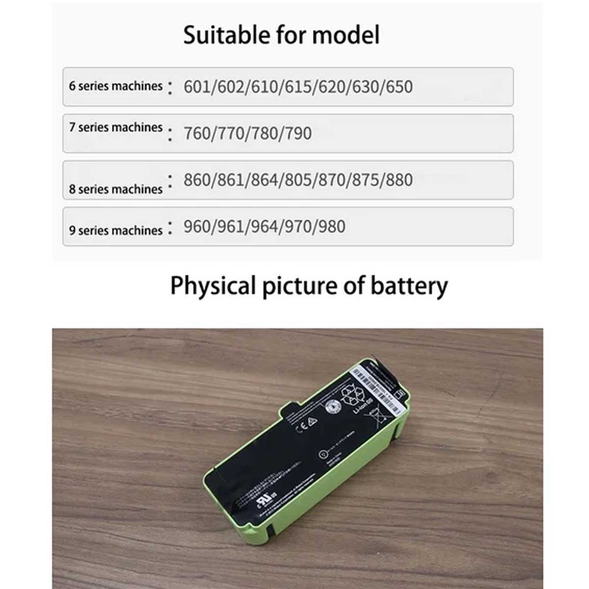 26Wh Upgraded Battery For iRobot Roomba 692 685 694 860 890 960 965 980 981 985