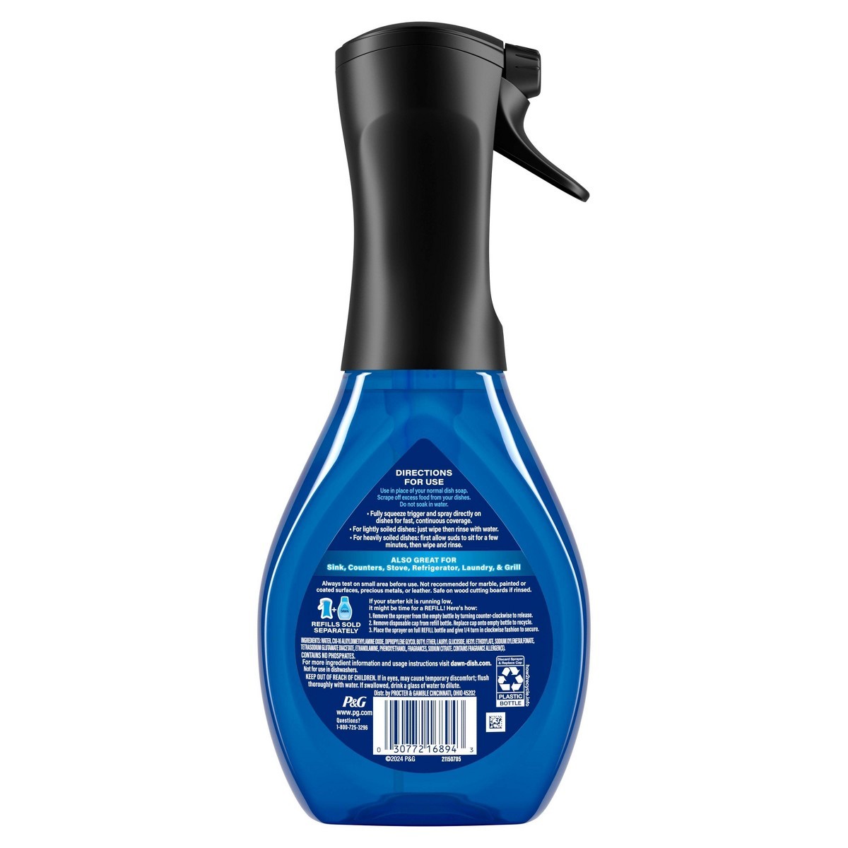 16 fl oz Heavy Duty Dish Spray Powerwash Formula Kitchen Washing‑Up Supply