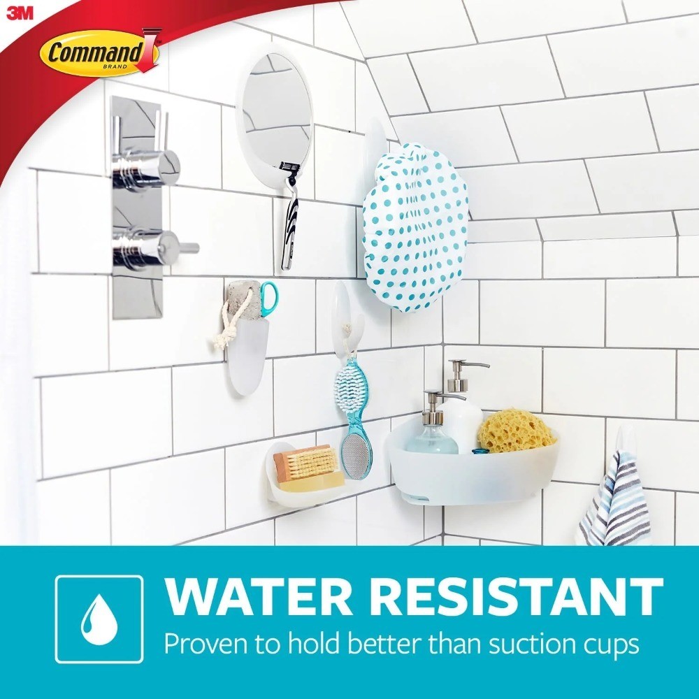 Bathroom Set with Soap Dish Holder and 2 Adhesive Hooks