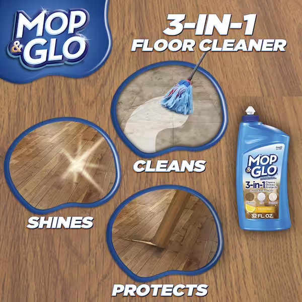 Mop and Glo Professional Multi-Surface Floor Cleaner – 64 oz. (2-Pack) NEW