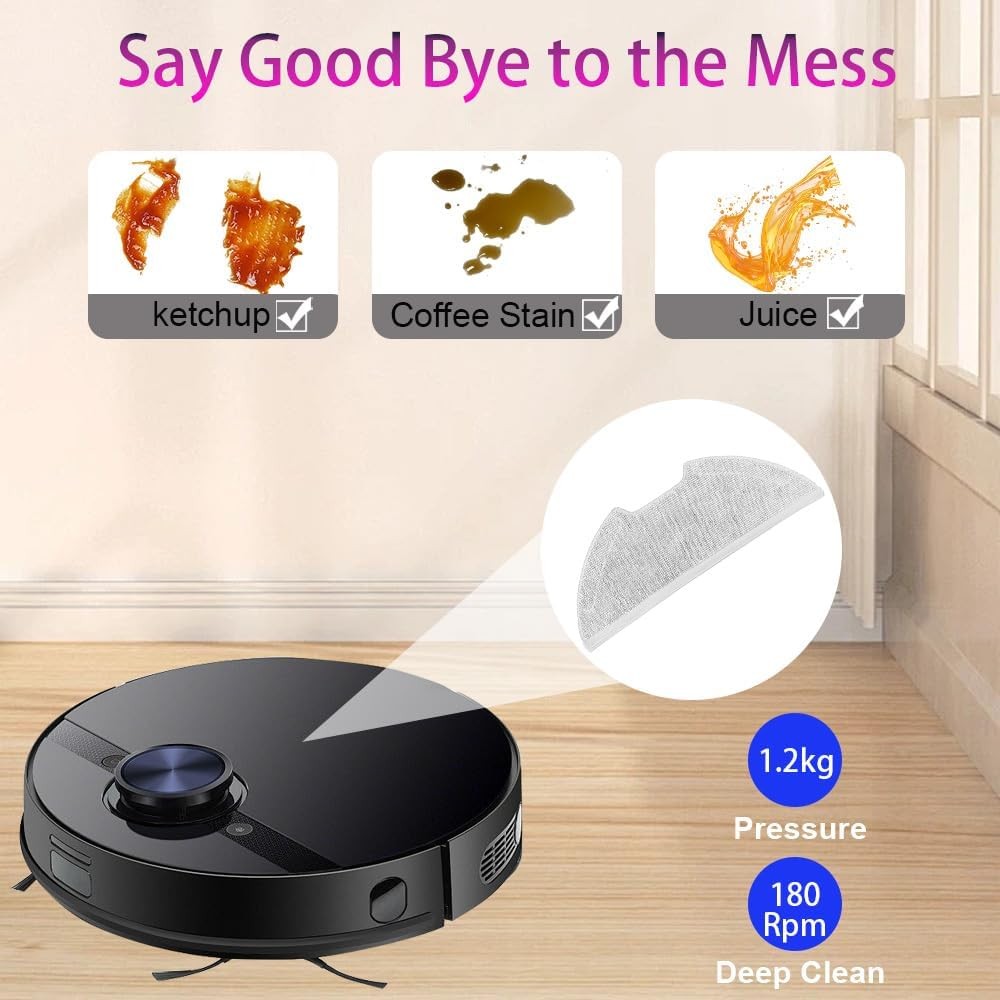 6 Pc Replacement Mop Pads Compatible with Eureka E20 Plus E10s Vacuum Cleaner